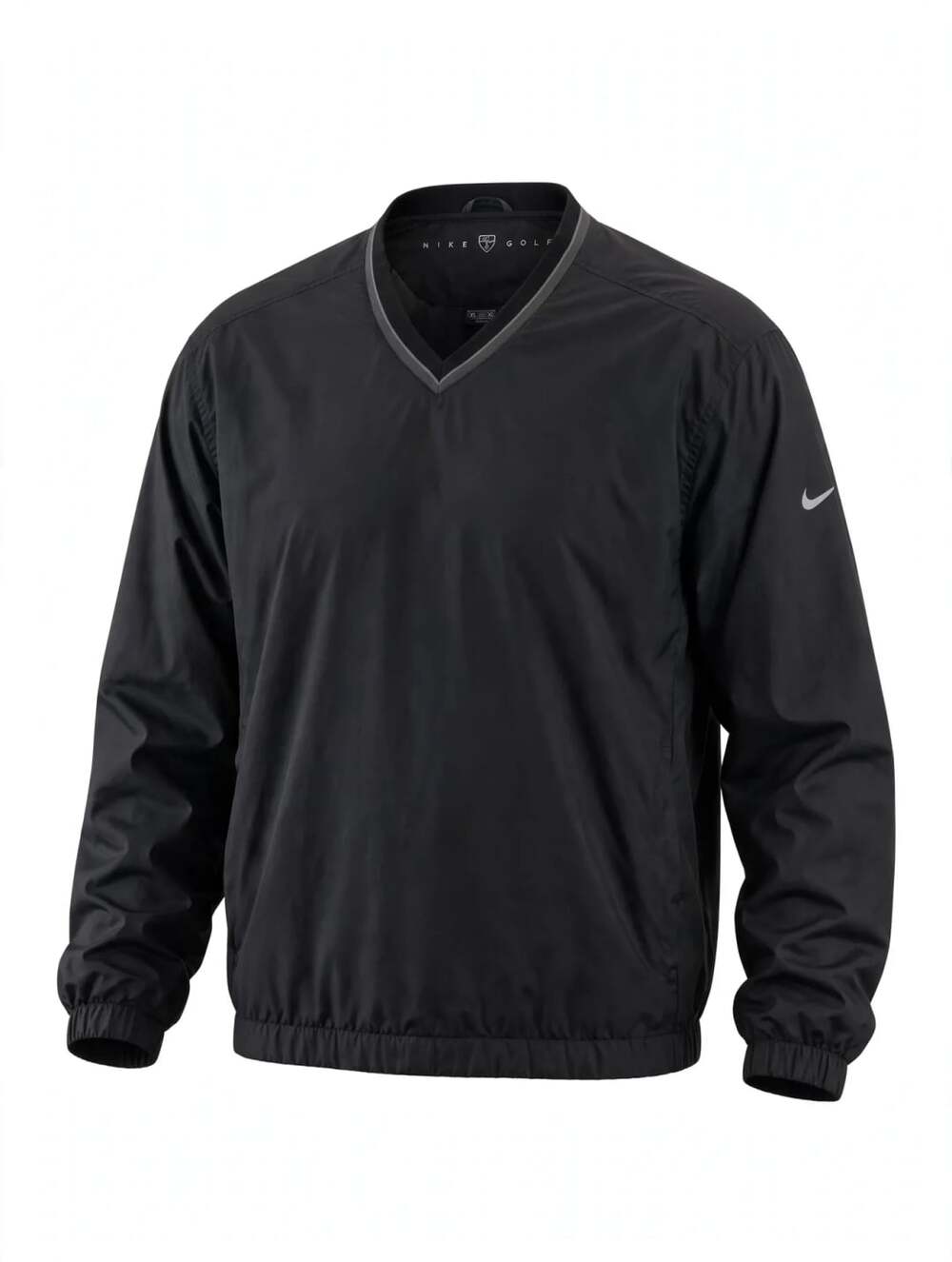 Nike Golf Men’s XL Black V-Neck Pullover Windbreaker Windshirt Swoosh
